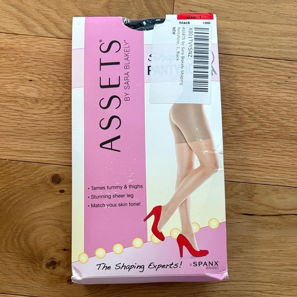 NWT Spanx Assets Shaping Pantyhose 126B in Black Size 1